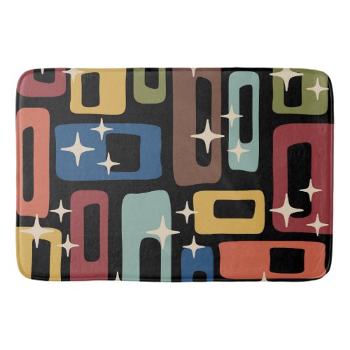 Retro Mid Century Modern Abstract Bath Mat