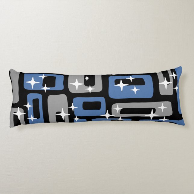 Retro Mid Century Modern Abstract Body Pillow (Back)