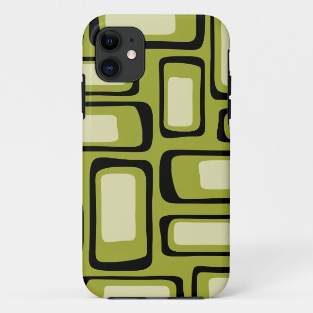 Retro Mid Century Modern Abstract Case-Mate iPhone Case (Back)