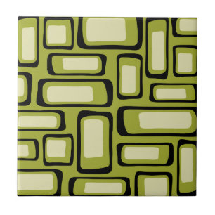 Retro Mid Century Modern Abstract Ceramic Tile