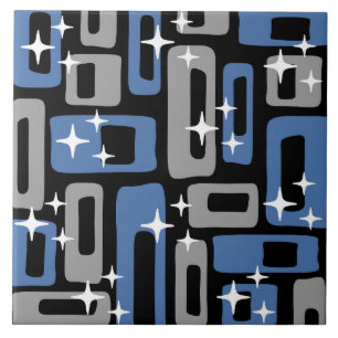 Retro Mid Century Modern Abstract Ceramic Tile