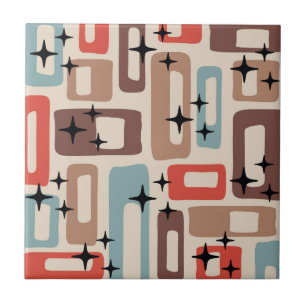 Retro Mid Century Modern Abstract Ceramic Tile
