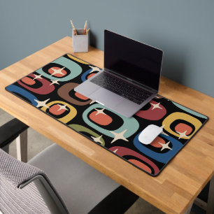 Retro Mid Century Modern Abstract Desk Mat