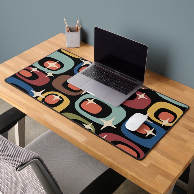Retro Mid Century Modern Abstract Desk Mat (Office 2)