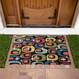 Retro Mid Century Modern Abstract Doormat