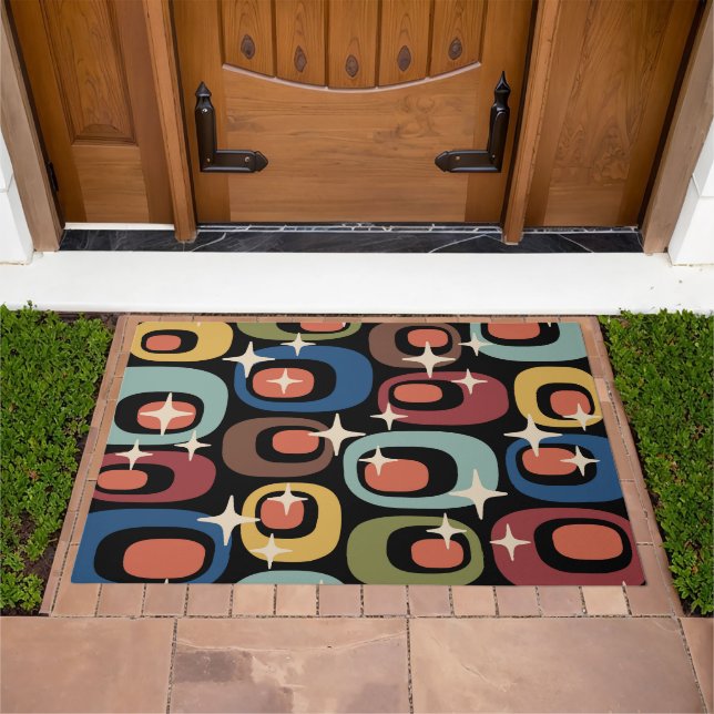 Retro Mid Century Modern Abstract Doormat (Outdoor)
