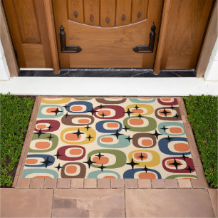 Retro Mid Century Modern Abstract Doormat
