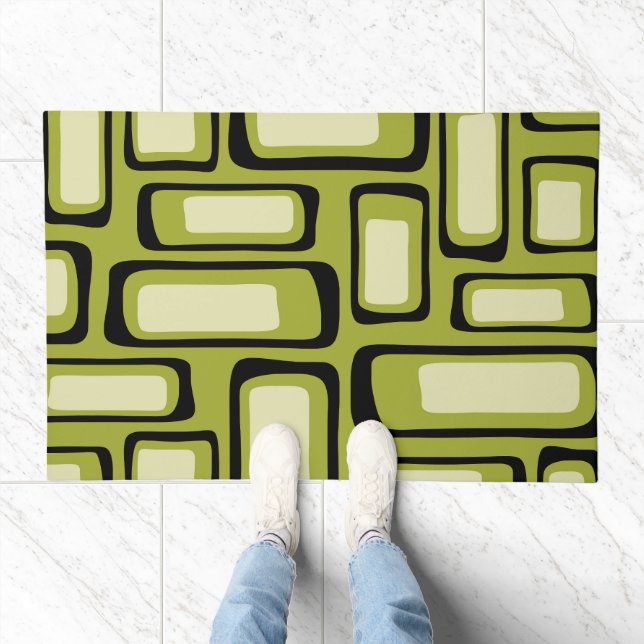 Retro Mid Century Modern Abstract Doormat (Indoor)