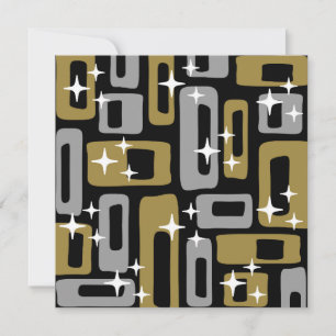 Retro Mid Century Modern Abstract Invitation