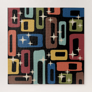 Retro Mid Century Modern Abstract Jigsaw Puzzle