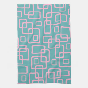 Retro Mid Century Modern Abstract Kitchen Towel