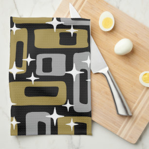 Retro Mid Century Modern Abstract Kitchen Towel