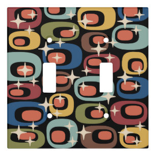 Retro Mid Century Modern Abstract Light Switch Cover