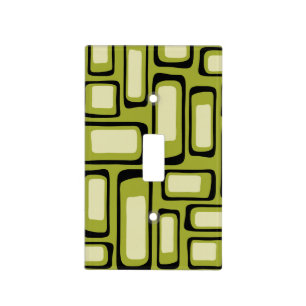 Retro Mid Century Modern Abstract Light Switch Cover
