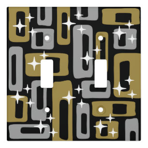 Retro Mid Century Modern Abstract Light Switch Cover