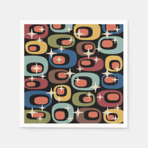 Retro Mid Century Modern Abstract Napkins