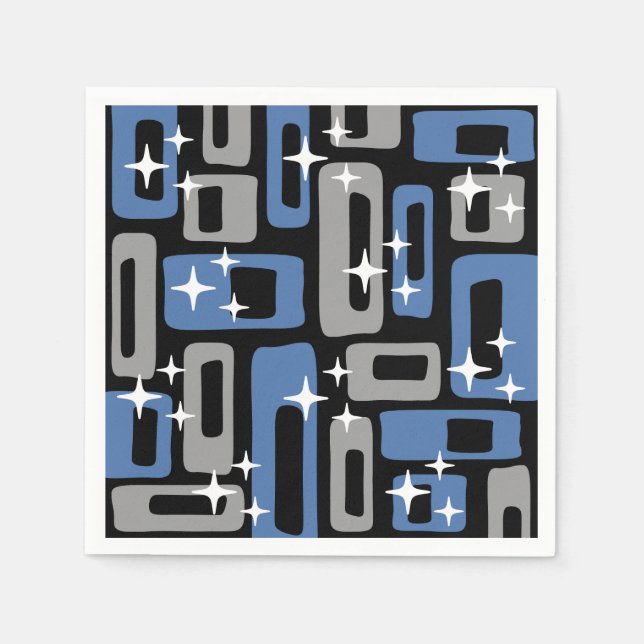 Retro Mid Century Modern Abstract Napkins (Front)
