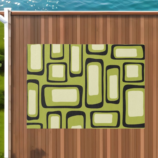 Retro Mid Century Modern Abstract Outdoor Rug (Insitu (Outdoor 1))
