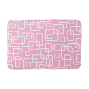 Retro Mid Century Modern Abstract Pattern Bath Mat