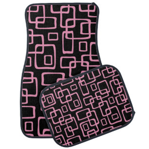 Retro Mid Century Modern Abstract Pattern Car Floor Mat