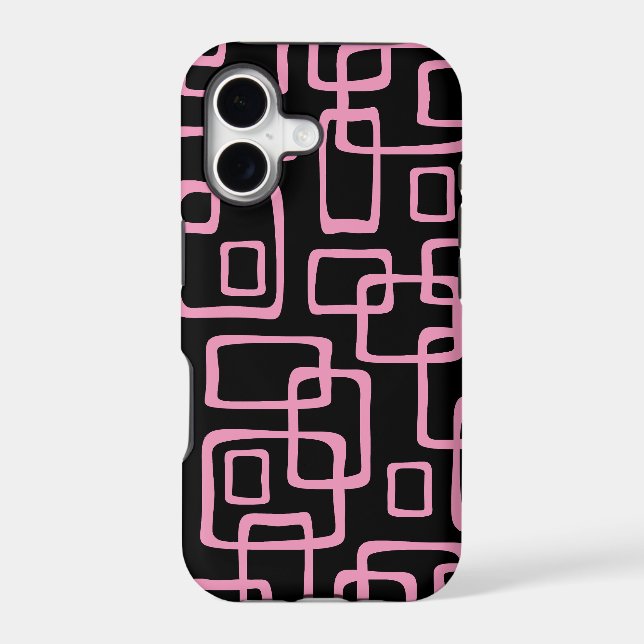 Retro Mid Century Modern Abstract Pattern Case-Mate iPhone Case (Back)
