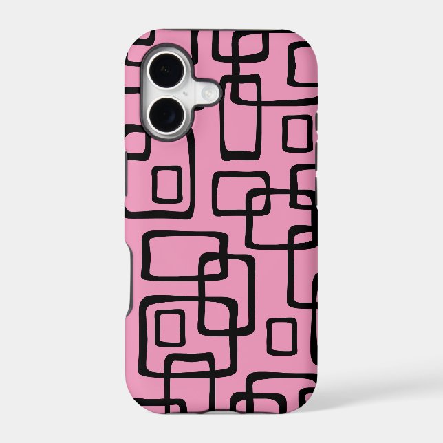 Retro Mid Century Modern Abstract Pattern Case-Mate iPhone Case (Back)