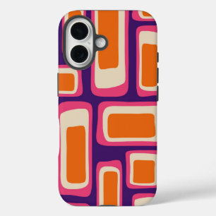 Retro Mid Century Modern Abstract Pattern iPhone 16 Case