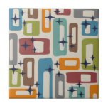 Retro Mid Century Modern Abstract Pattern Ceramic Tile<br><div class="desc">Colorful Retro Mid Century Modern Abstract Pattern.</div>