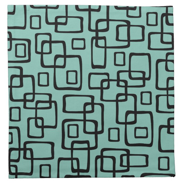 Retro Mid Century Modern Abstract Pattern Cloth Napkin (Front)