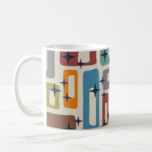 Retro Mid Century Modern Abstract Pattern Coffee Mug