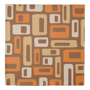 Retro Mid Century Modern Abstract Pattern Duvet Cover