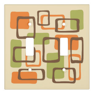 Retro Mid Century Modern Abstract Pattern Light Switch Cover