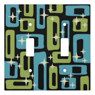 Retro Mid Century Modern Abstract Pattern Light Switch Cover
