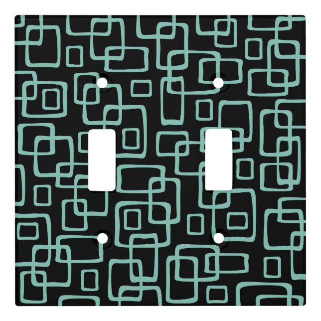 Retro Mid Century Modern Abstract Pattern Light Switch Cover (Front)