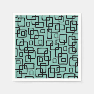 Retro Mid Century Modern Abstract Pattern Napkins