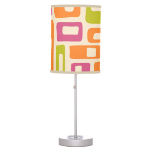 Retro Mid Century Modern Abstract Pattern Table Lamp