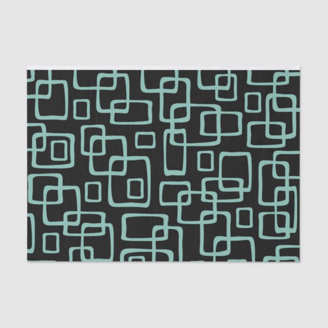 Retro Mid Century Modern Abstract Pattern Tissue Paper (Front)