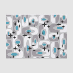 Retro Mid Century Modern Abstract Pattern Tissue Paper