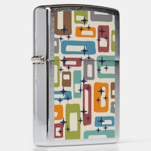 Retro Mid Century Modern Abstract Pattern Zippo Lighter