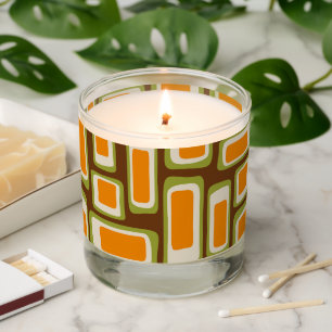 Retro Mid Century Modern Abstract Scented Candle