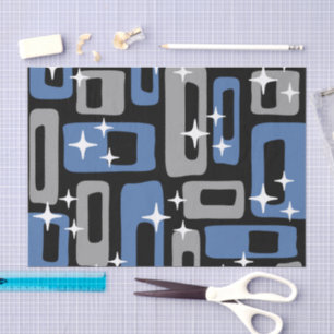 Retro Mid Century Modern Abstract Tissue Paper