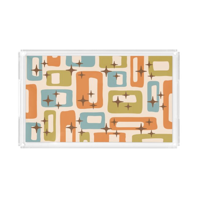 Retro Mid Century Modern Acrylic Tray (Front)