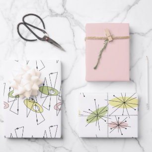 Retro Mid-Century Modern Any Occasion Wrapping Paper Sheets