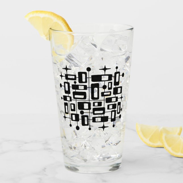 Retro Mid Century Modern Atomic Abstract Glass (Front Ice)