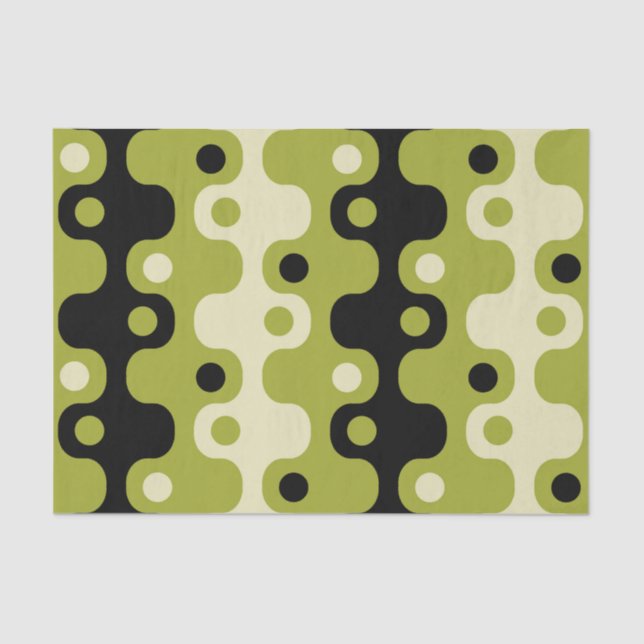 Retro Mid Century Modern Atomic Pattern Tissue Paper (Front)