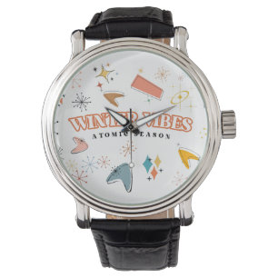 Retro Mid-Century Modern Atomic Winter Vibes Watch