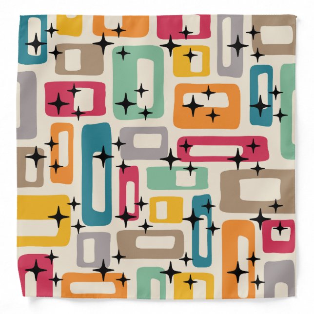 Retro Mid Century Modern Bandana (Front)