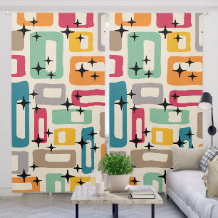 Retro Mid Century Modern Blackout Curtains