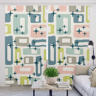 Retro Mid Century Modern Blackout Curtains