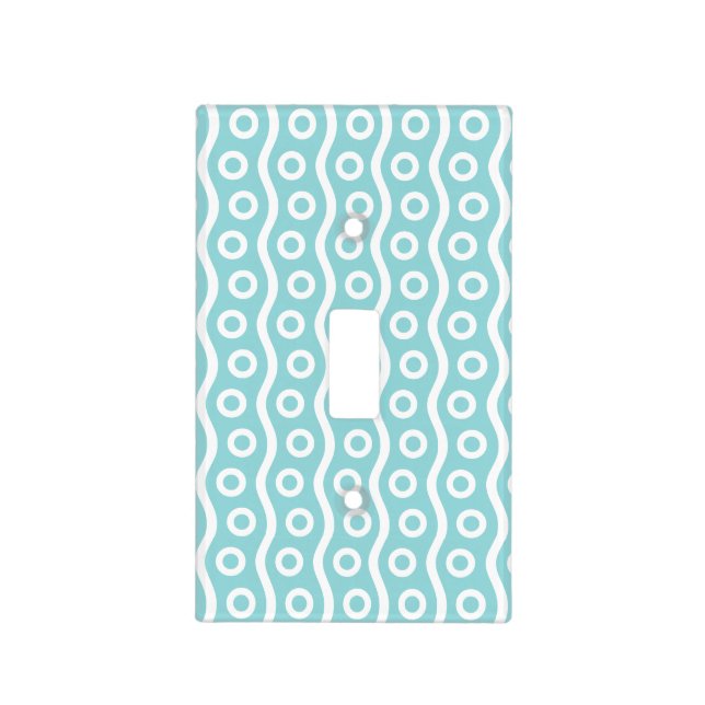 Retro Mid Century Modern Bubble Pattern Light Switch Cover (Front)